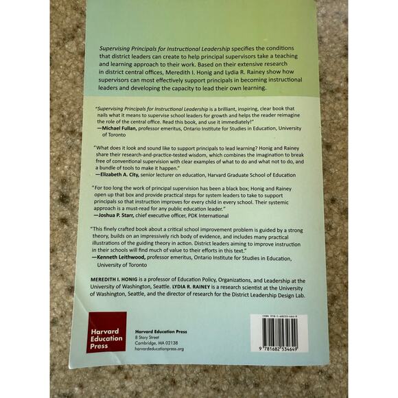 Supervising Principals for Instructional Leadership Textbook Honig Rainey - Picture 2 of 4